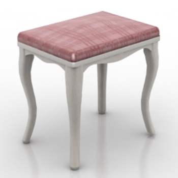 red single stool 3D model