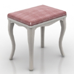 red single stool 3D model