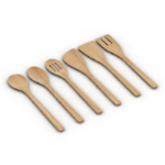 wooden model of food utensils