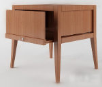 3d model of a table with drawers