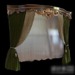 3d model palace curtains