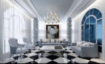 Mediterranean-style living room model