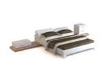 Simple bed 3d model
