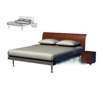 Chinese retro bed model