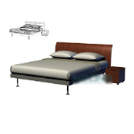 Chinese retro bed model