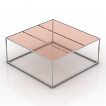 Pink transparent glass table