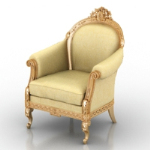 European luxury sofa chair 3d model