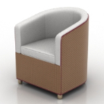 brown sofa chair 3d model