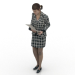 secretary 3d model
