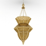 Bamboo-shaped chandelier model