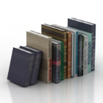 books neatly 3d model