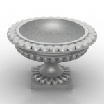 white porcelain flower-shaped model