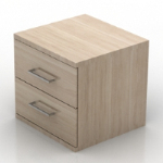 Simple wood bedside cabinet model