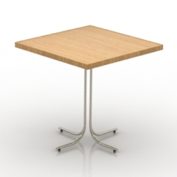 Simple square table 3d model