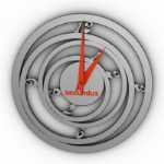Round the clock model creative background wound