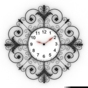Delicate floral frame clock model