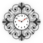 Delicate floral frame clock model