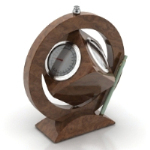 creative clock model wooden globe shape
