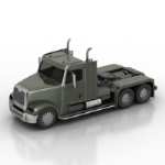 green large truck cab 3D models