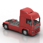 red car truck cockpit 3D models
