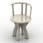 round stone bench model