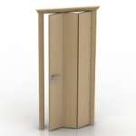 Japanese-style wooden door model