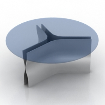 Transparent coffee table model