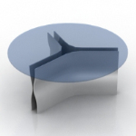 Transparent coffee table model