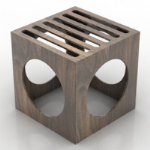 wood style creative chair model