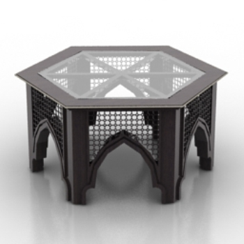 Transparent retro chair model