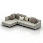 Luxury living room sofa model