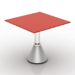 red table model