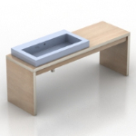 simple wooden table model