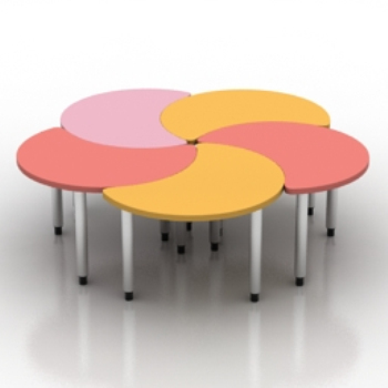 creative stitching petal table model