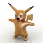 angry Pikachu model