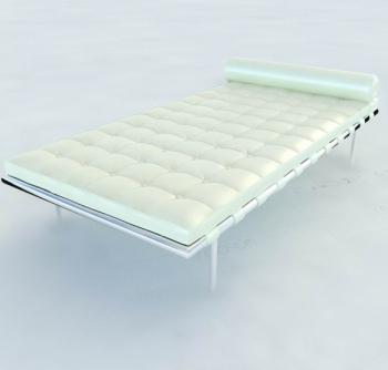 Upholstered short bed 3d model