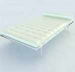 Upholstered short bed 3d model