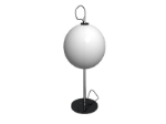 White spherical lamp 3D model