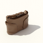 3d model brown shoulder bag lady