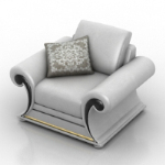 White Armchair model