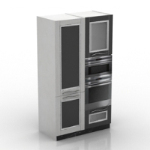 black and white cabinet model