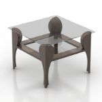 transparent model of a modern coffee table