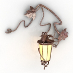 gold leaf wall lamp model