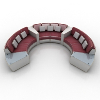 Ring multiplayer sofa 3D model