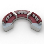 Ring multiplayer sofa 3D model