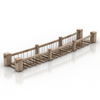 3D model of rural roads and bridges