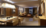 3D model combination dining living room