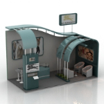 Household panoramic model living room