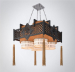corners classical Chinese style chandeliers 3D model