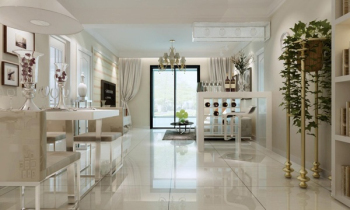 white fresh dining living room 3d model